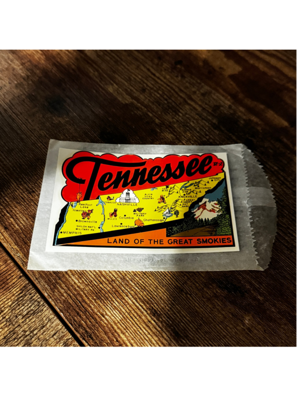 Vintage Tennessee Travel Decal | Land of the Great Smokies